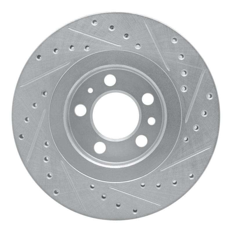 R1 Concepts R1 98-15 Volkswagen Golf Front Left Drilled & Slotted Silver Brake Rotor