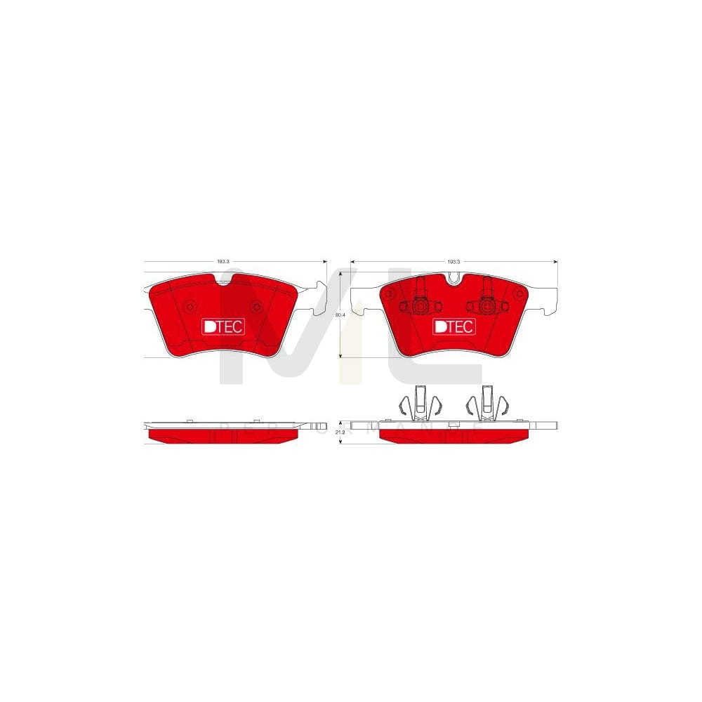 TRW Dtec Cotec Gdb1797Dte Brake Pad Set Prepared For Wear Indicator | ML Performance Car Parts