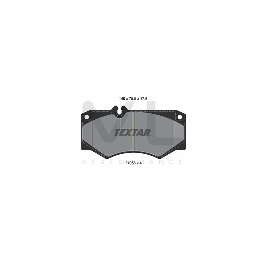 TEXTAR 2105601 Brake pad set prepared for wear indicator | ML Performance Car Parts