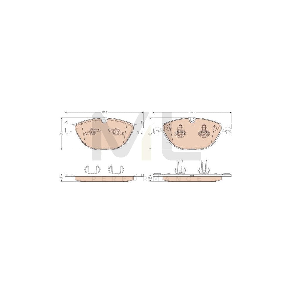 TRW Gdb1963 Brake Pad Set Prepared For Wear Indicator | ML Performance Car Parts