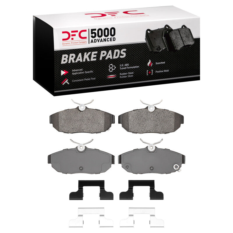 DFC 12-14 Ford Mustang Rear 5000 Advanced Low Metallic Brake Pads and Hardware Kit
