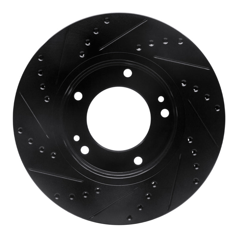 R1 Concepts R1 03-06 Kia Sorento Front Right Drilled & Slotted Black Brake Rotor