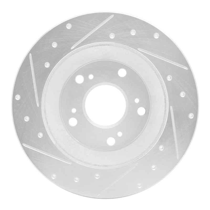R1 Concepts R1 00-09 Honda S2000 Rear Right Drilled & Slotted Silver Brake Rotor