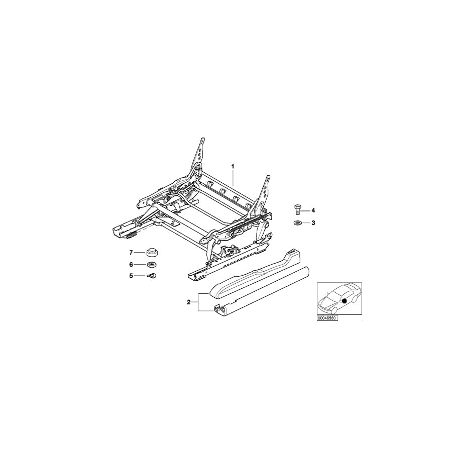 Genuine BMW 52108099436 E53 Covering Seat Rail Right HELLBEIGE (Inc. X5) | ML Performance US Car Parts