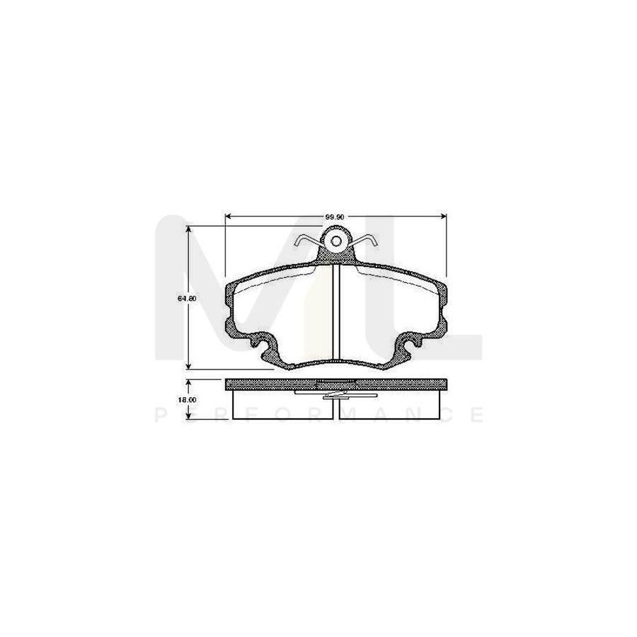 Bosch 0986Tb2953 Brake Pad Set Excl. Wear Warning Contact, With Bolts, With Accessories | ML Performance Car Parts