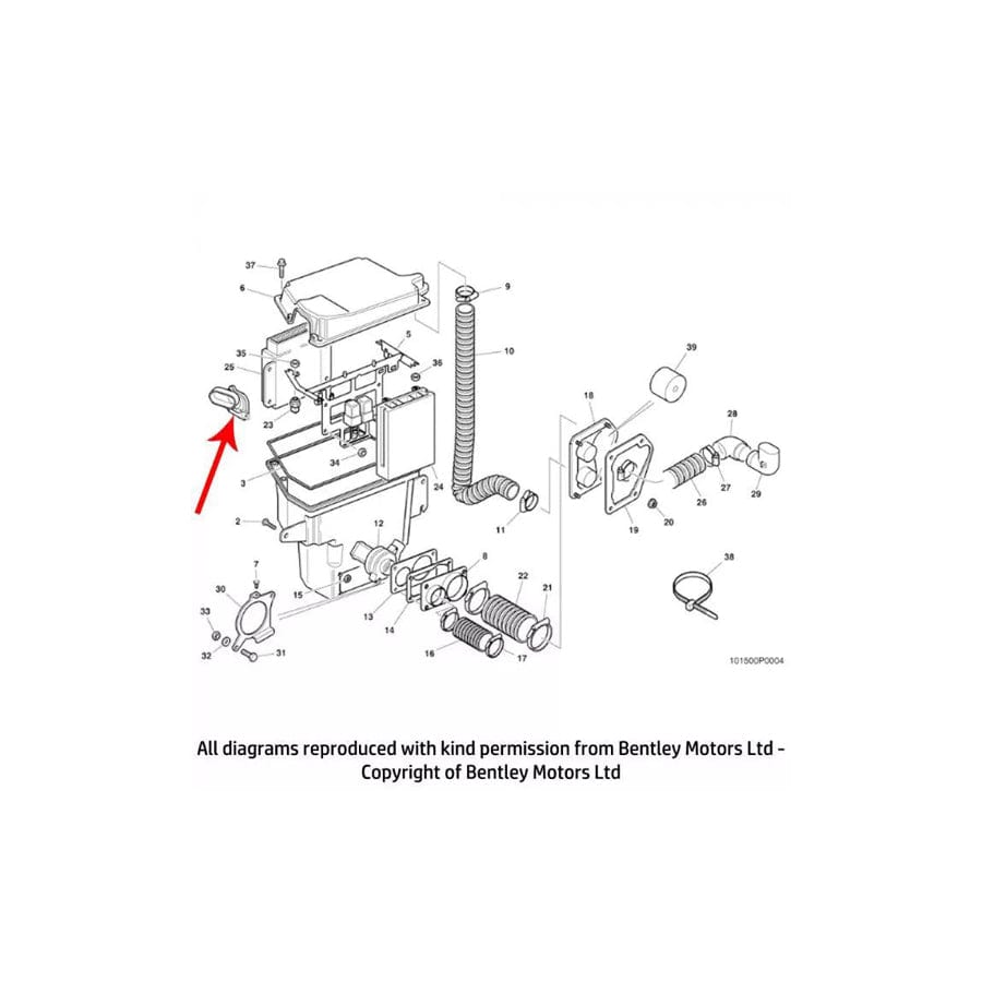 GENUINE Bentley PB56604PA GROMMET E-BOX