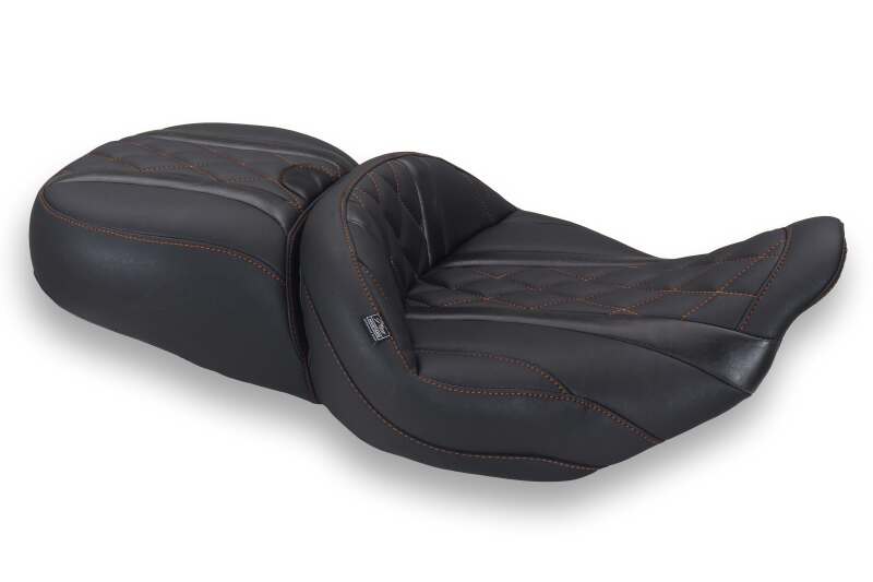 Mustang Motorcycle Mustang 23-26 Harley CVO Road Glide, Street Glide, Deluxe Diamond ST 1pc 2Up Blk w/ M Org Thread