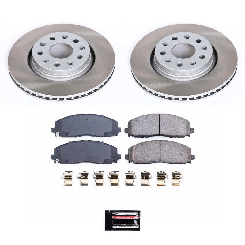 PowerStop Power Stop 18-22 Jeep Wrangler Front Semi-Coated Rotor Kit