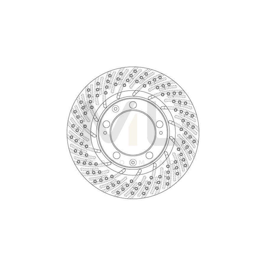 TRW DF6467S Brake Disc for PORSCHE 911 Perforated / Vented, Painted | ML Performance Car Parts