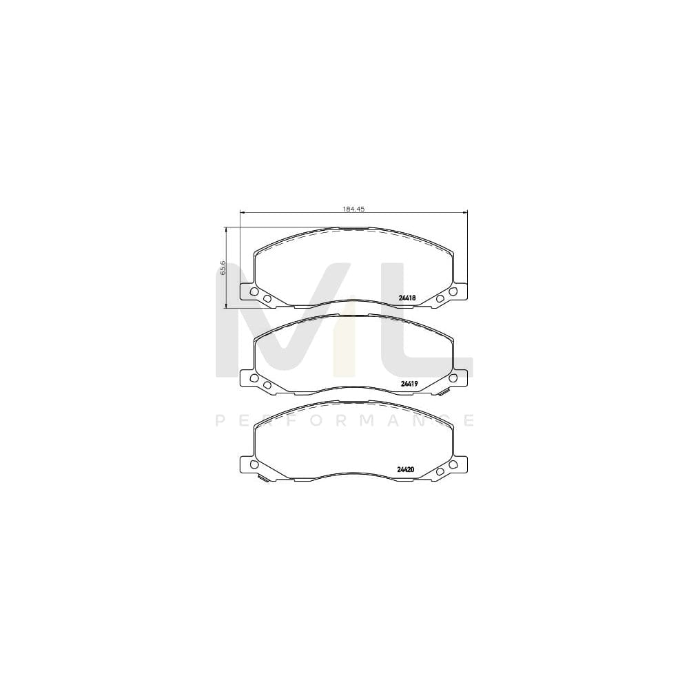 Hella 8DB 355 013-061 Brake Pad Set With Acoustic Wear Warning