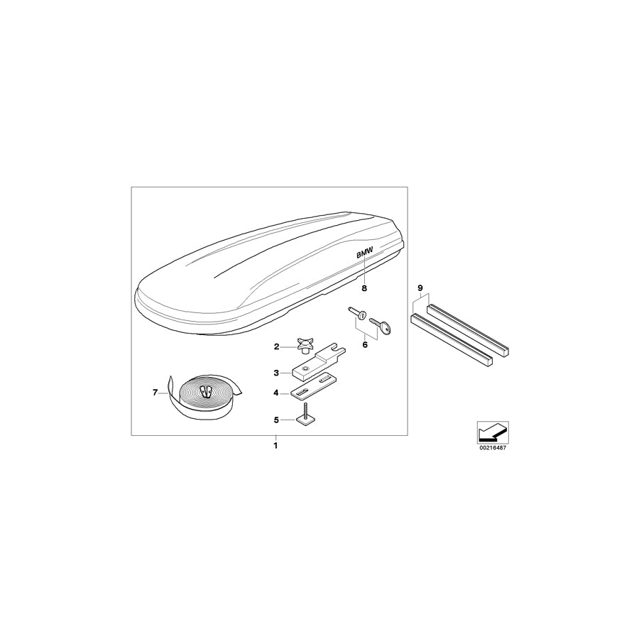 Genuine BMW Mini 82730300928 G07 E87 Base DACHBOX (Inc. 225d) | ML Performance US Car Parts