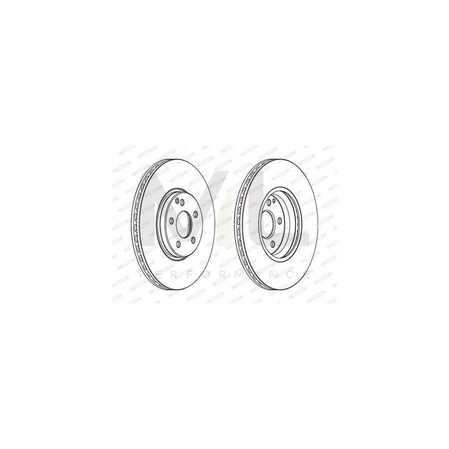 FERODO PREMIER Coat+ disc DDF1908C-1 Brake Disc suitable for MERCEDES-BENZ E-Class Vented, Coated, without bolts/screws | ML Performance Car Parts