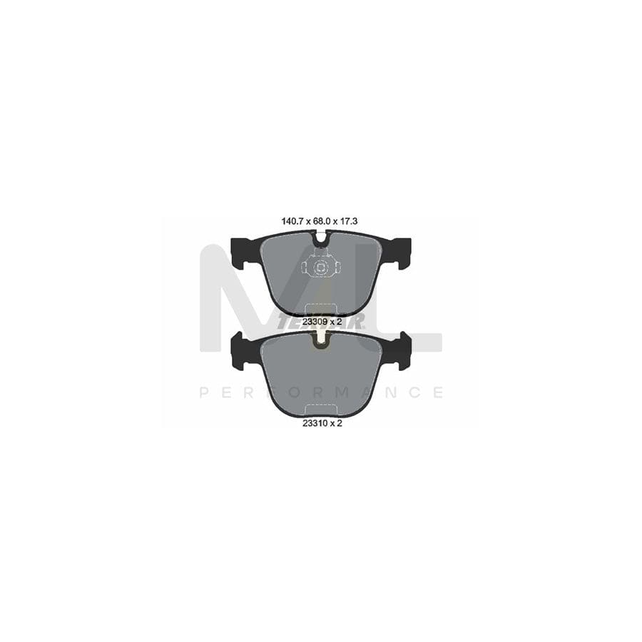 TEXTAR 2330902 Brake pad set prepared for wear indicator | ML Performance Car Parts