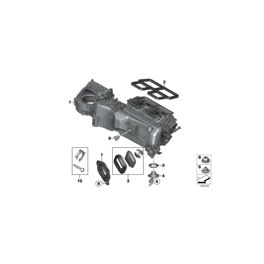 Genuine BMW 64119237643 F36 F20 F31 Set Of Parts Heater/Air Condit. Housing (Inc. 430i, 230i & 316i) | ML Performance US
