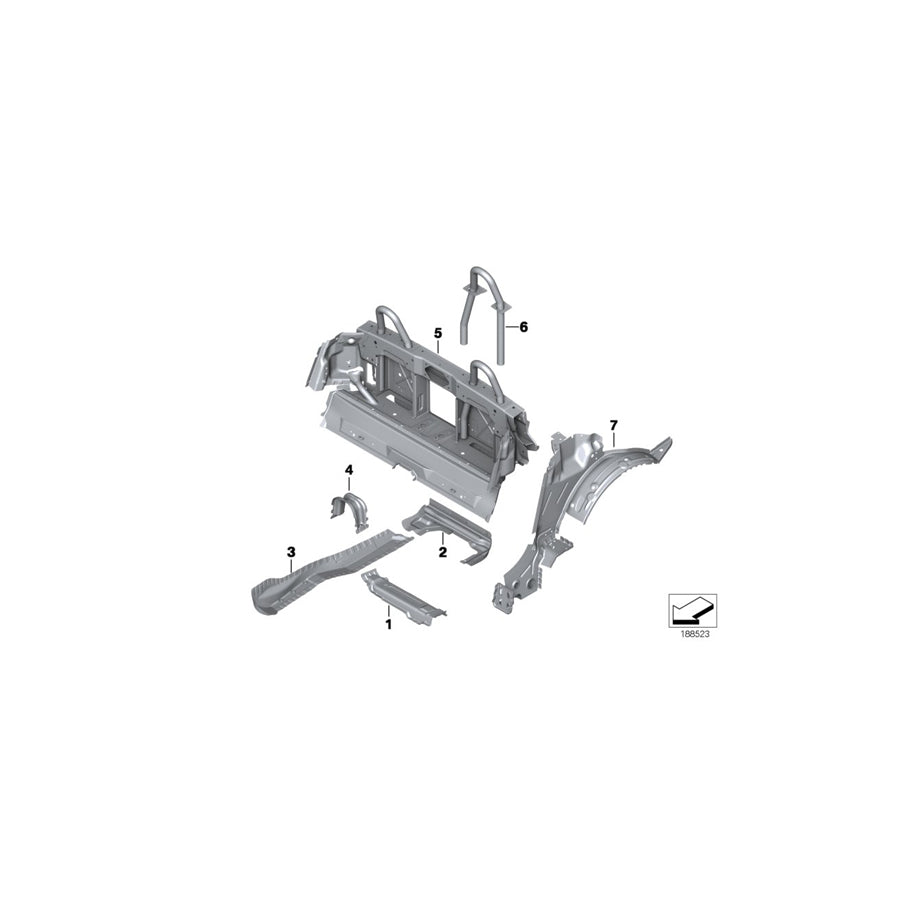 Genuine BMW 41127225054 E89 Right Rear Seat Console (Inc. Z4 23i) 1 | ML Performance US Car Parts