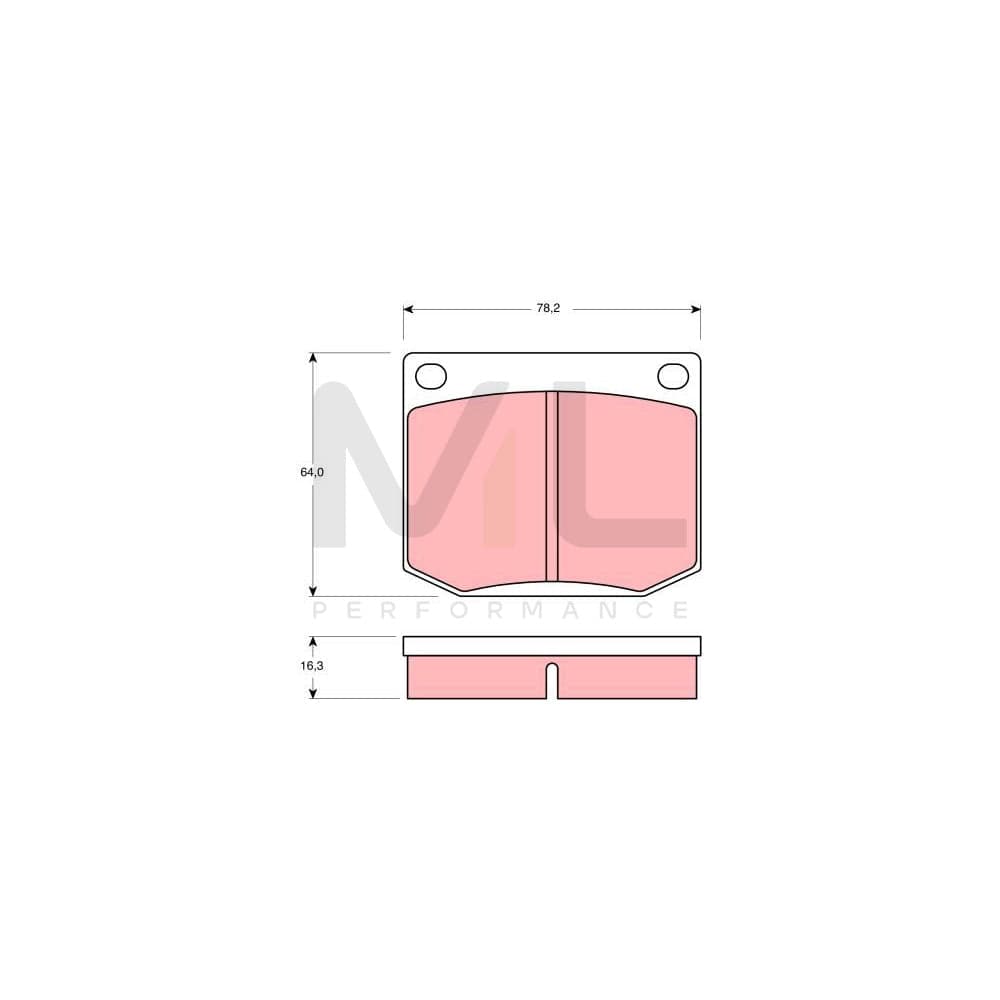 TRW Gdb637 Brake Pad Set Not Prepared For Wear Indicator | ML Performance Car Parts