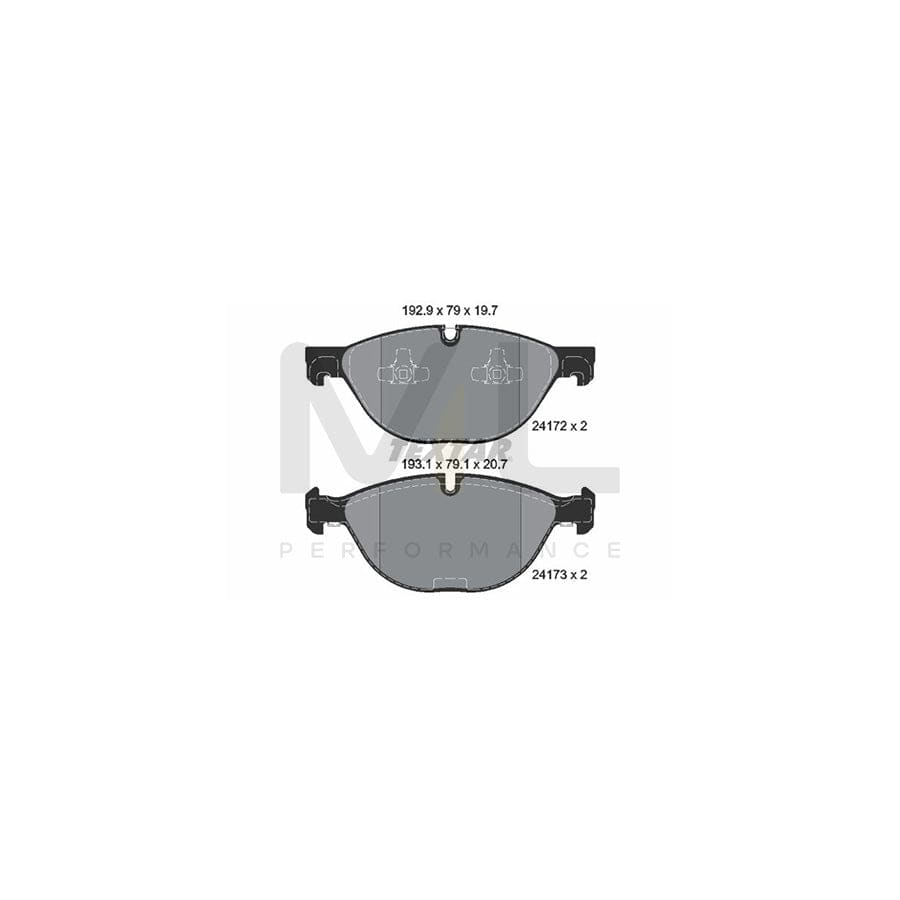 TEXTAR 2417201 Brake pad set prepared for wear indicator | ML Performance Car Parts