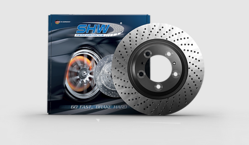 SHW Performance SHW 99-08 Porsche 911 Carrera 3.6L w/o Ceramics Left Front Cross-Drille MB Brake Rotor (99635140501)