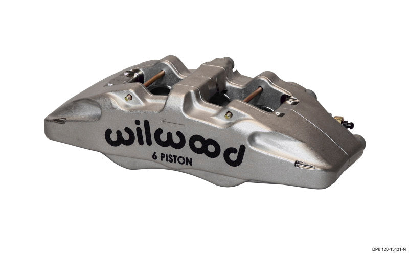 Wilwood Caliper-Forged Dynapro 6 5.25in Mount-Nickel-L/H 1.62/1.38in/1.38in Pistons .38in Disc
