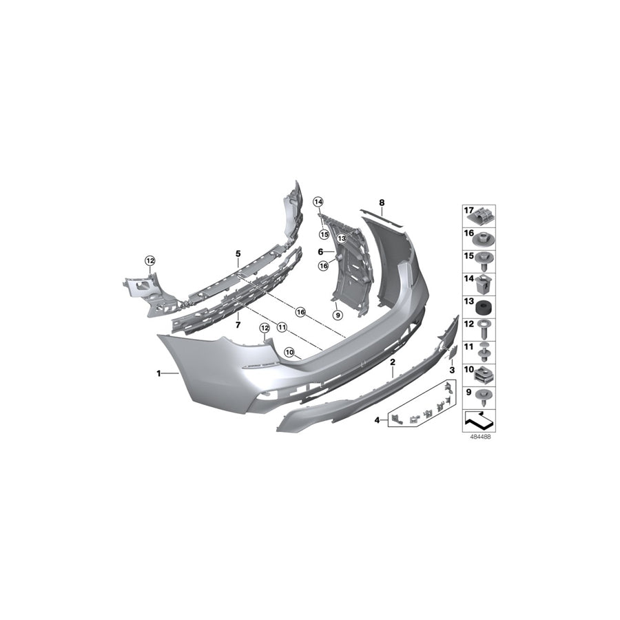Genuine BMW 51128094107 G32 Kit, Mount For Pdc/Pma Sensor, Rear -M- (Inc. 630dX, 630d & 640i) | ML Performance US Car Parts