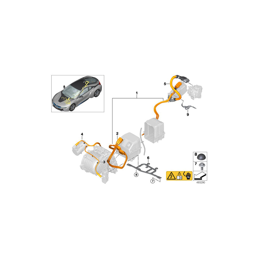 Genuine BMW 61139305151 I15 Cable Holder (Inc. i8) | ML Performance US Car Parts