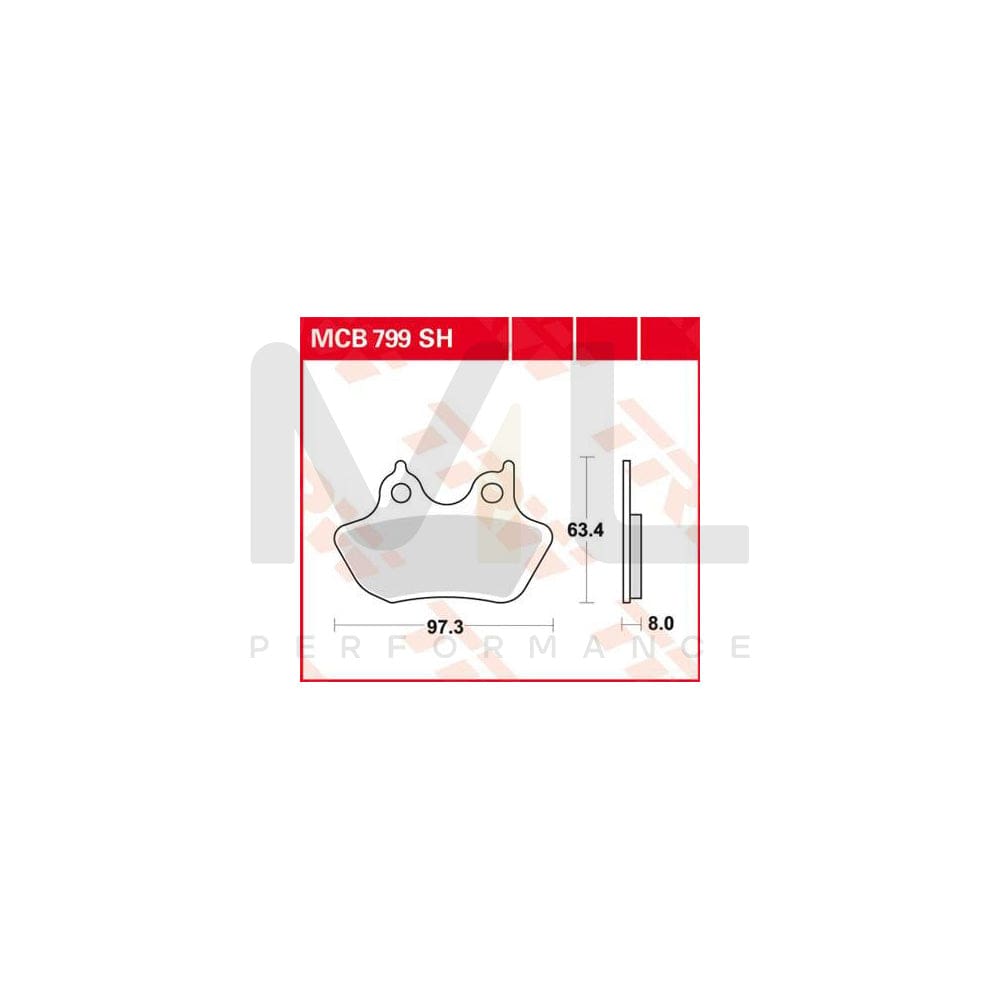 TRW Sinter Street Mcb799Sh Brake Pad Set | ML Performance Car Parts