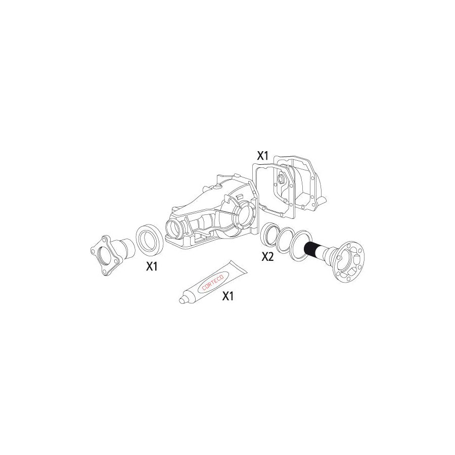 Corteco 19536199 Gasket Set, Differential