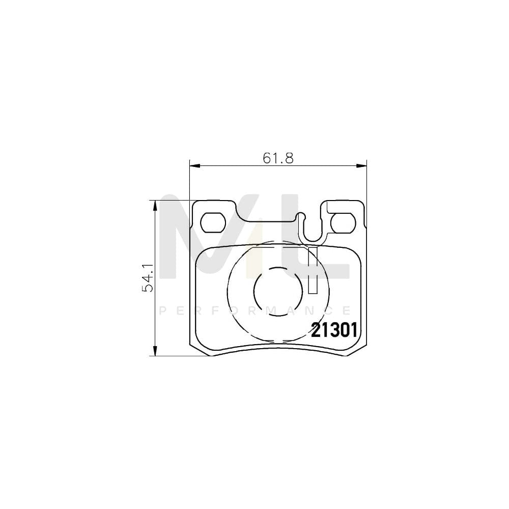 Hella 8DB 355 007-671 Brake Pad Set Prepared For Wear Indicator