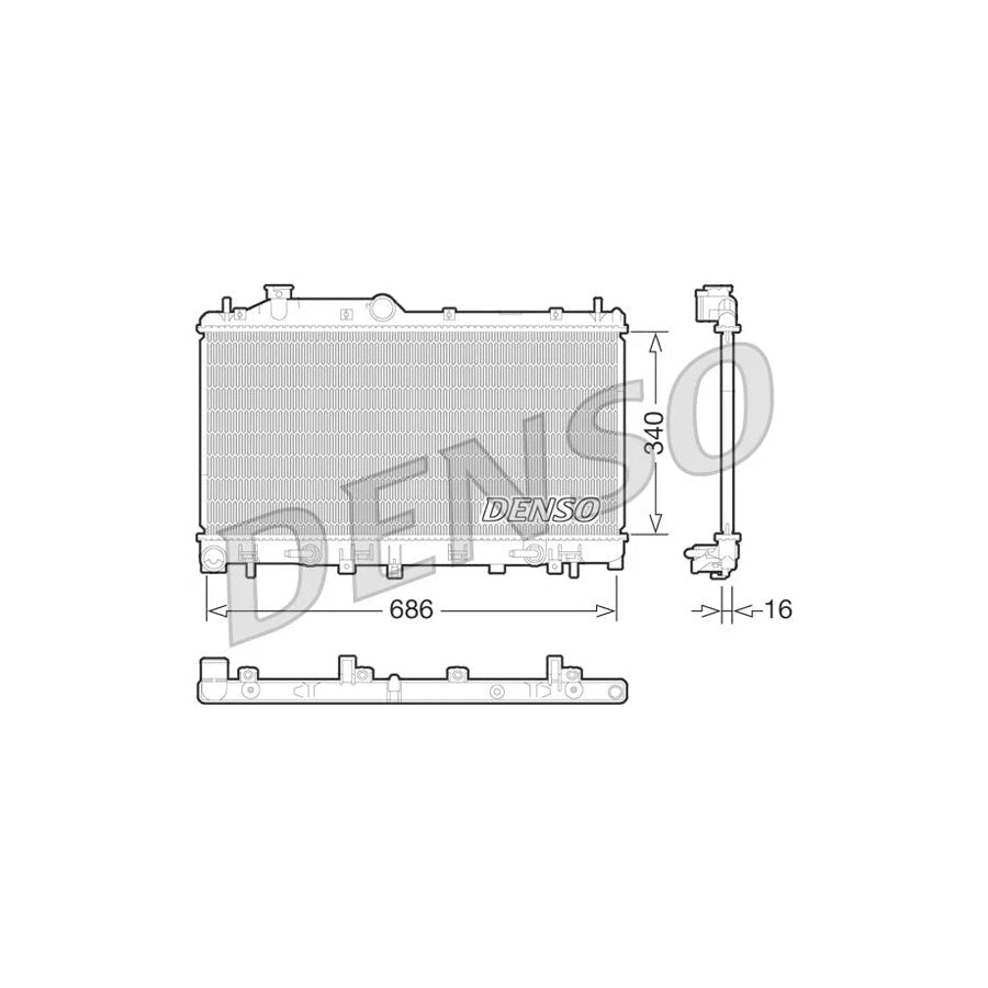 DENSO DRM36015 Engine Radiator