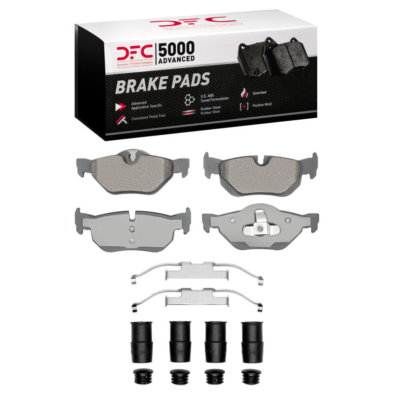 DFC 06-15 BMW 325iX Rear 5000 Advanced Low Metallic Brake Pads and Hardware Kit