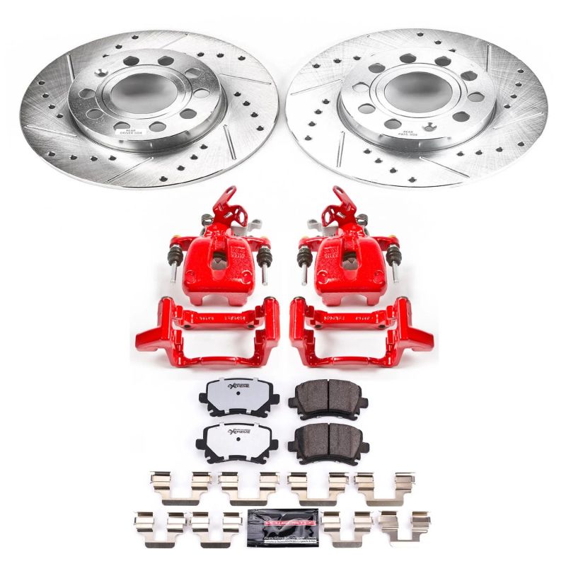 PowerStop Power Stop 2008 Audi A3 Rear Z26 Street Warrior Brake Kit w/Calipers