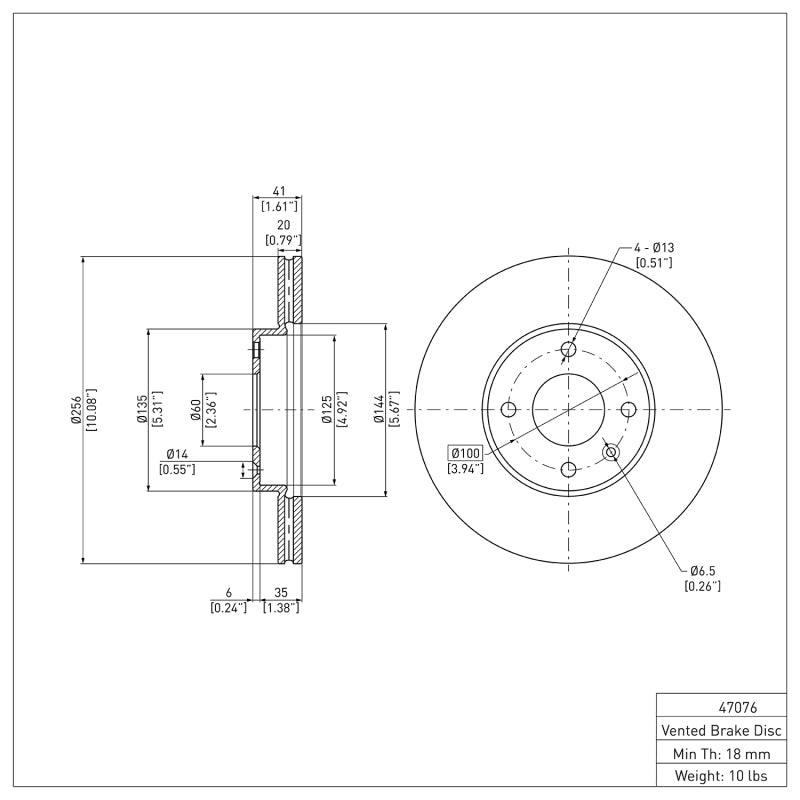DFC 16-22 Chevrolet Spark (USA/Canada) Front GeoSPEC Coated Rotor