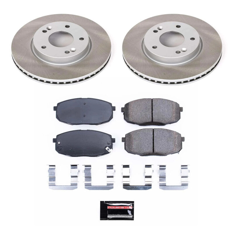 PowerStop Power Stop 14-16 Kia Soul Front Semi-Coated Rotor Kit