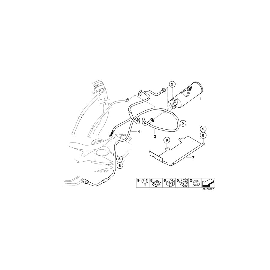 Genuine BMW 16136762594 E63 E64 Vent Pipe (Inc. 630i, 645Ci & 650i) | ML Performance US Car Parts