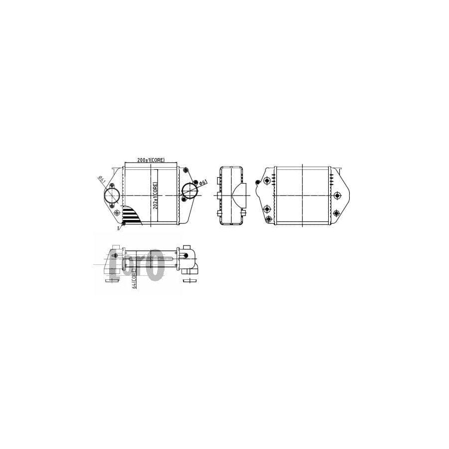 Abakus 0300180001 Intercooler for Mazda 6