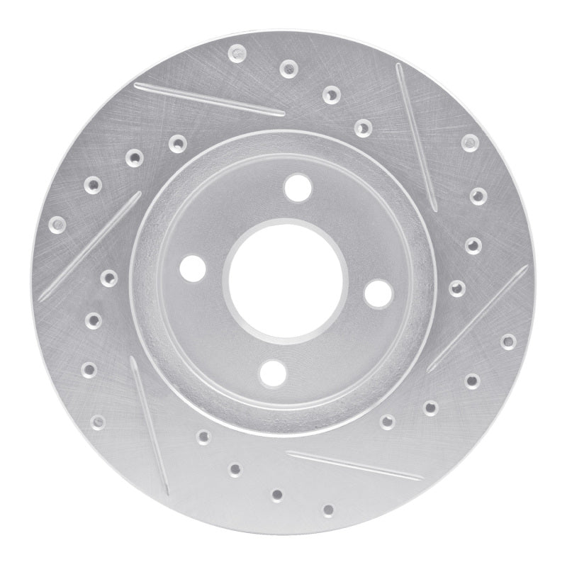 R1 Concepts R1 83-88 Chrysler E CLASS Front Left Drilled & Slotted Silver Brake Rotor