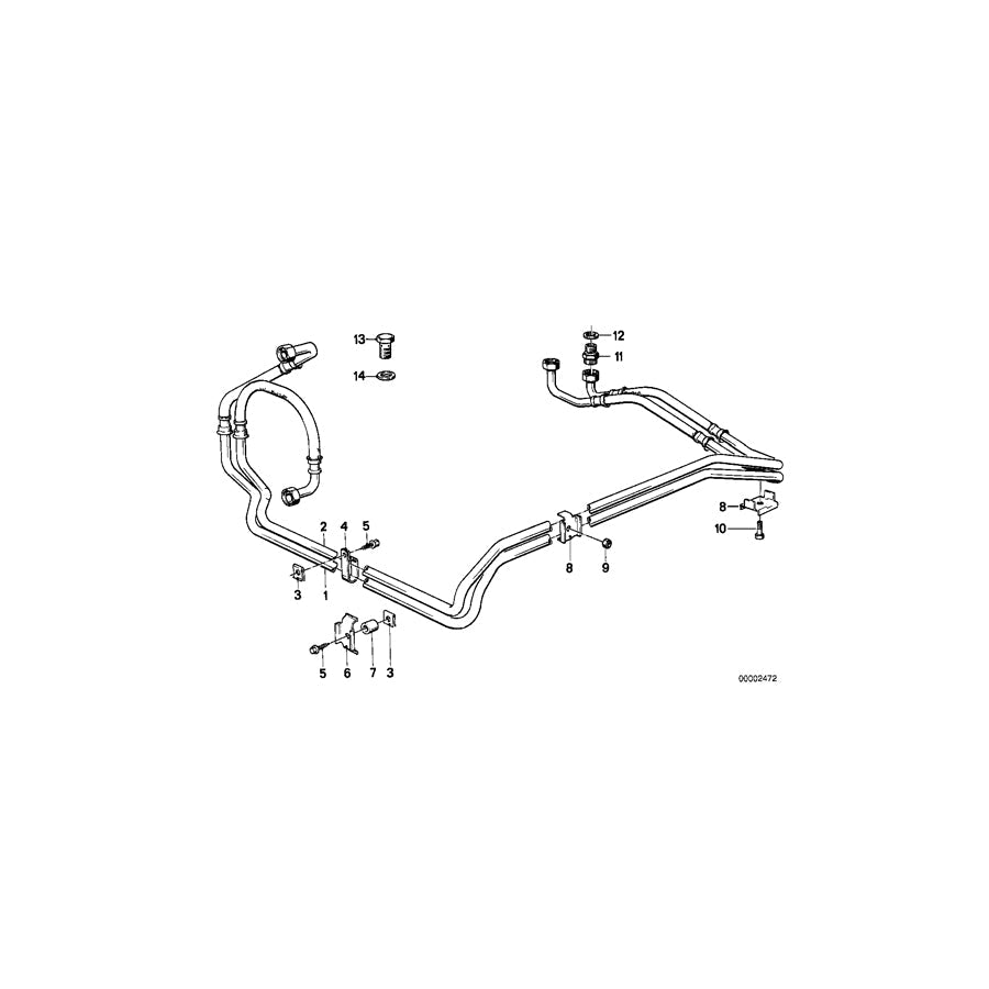 Genuine BMW 17221152880 E28 Oil Cooling Pipe Inlet 3HP22 (Inc. 520i & 528e) | ML Performance US Car Parts