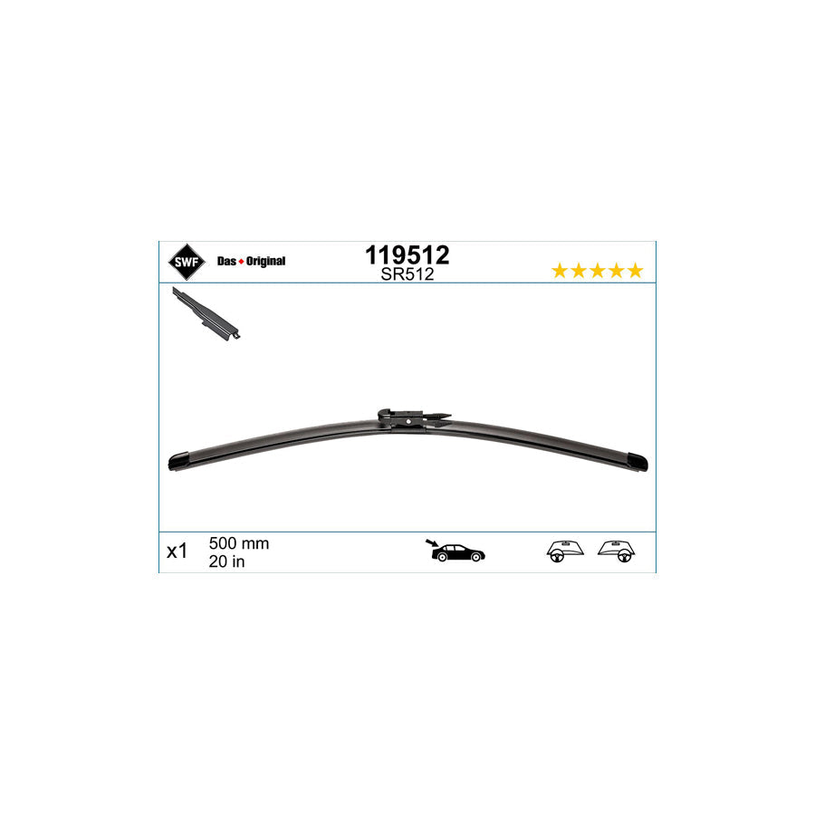 Swf Visioflex Rear 119512 Wiper Blade | ML Performance US Car Parts
