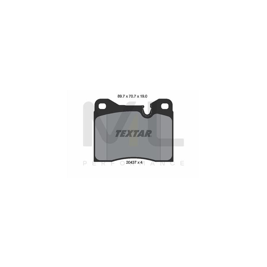 TEXTAR 2043702 Brake pad set prepared for wear indicator | ML Performance Car Parts