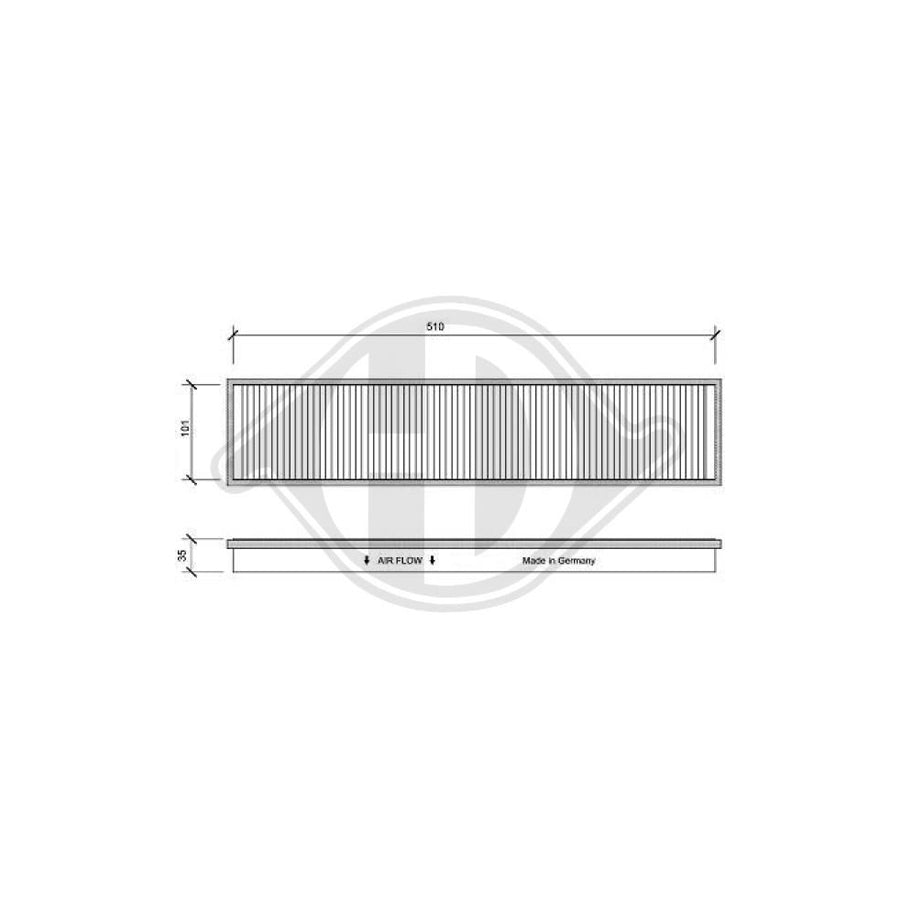 DIEDERICHS DCI1058 Pollen Filter