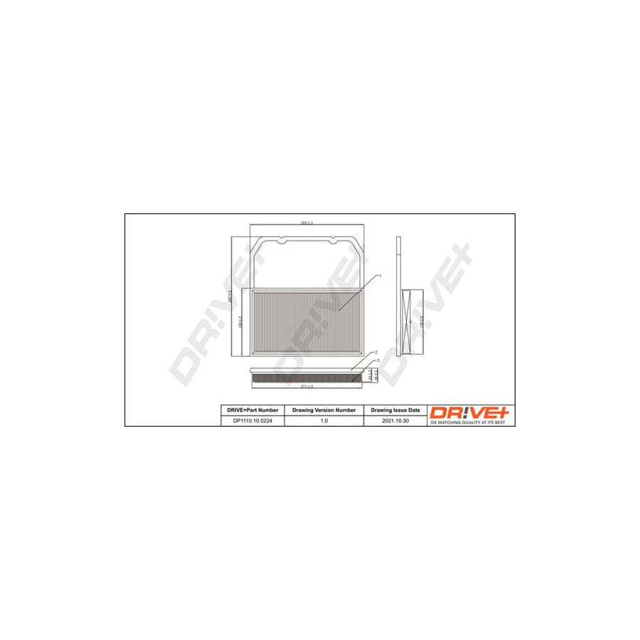 Dr!Ve+ Dp1110.10.0224 Air Filter