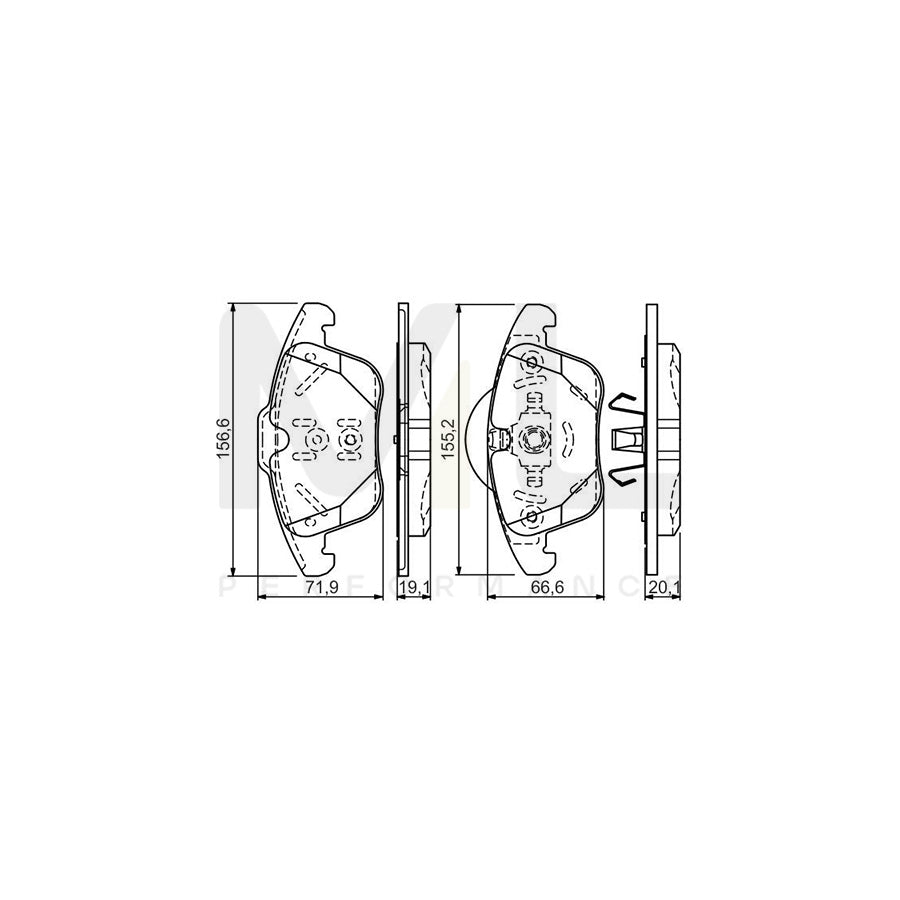 Bosch 0986Tb3184 Brake Pad Set | ML Performance Car Parts