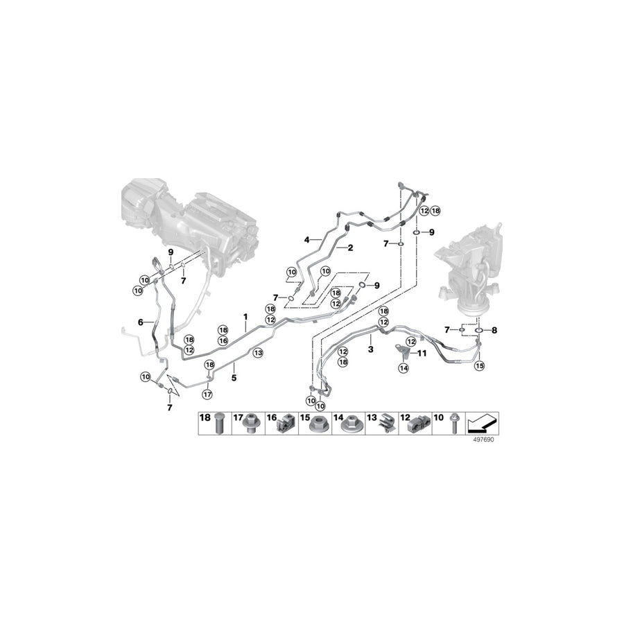 Genuine BMW 64536813592 G07 Pressure Line, Underfloor, Part 1 (Inc. X7 M50dX, X7 M50iX & X7 50iX) | ML Performance US