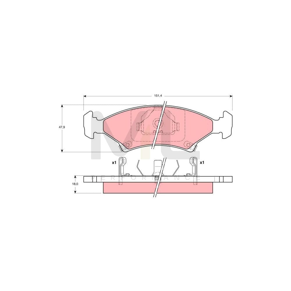 TRW Gdb3096 Brake Pad Set With Acoustic Wear Warning | ML Performance Car Parts