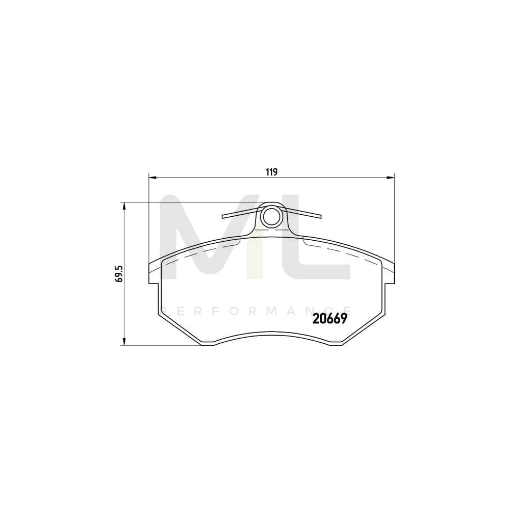 Brembo P 85 093 Brake Pad Set Excl. Wear Warning Contact, With Brake Caliper Screws | ML Performance Car Parts