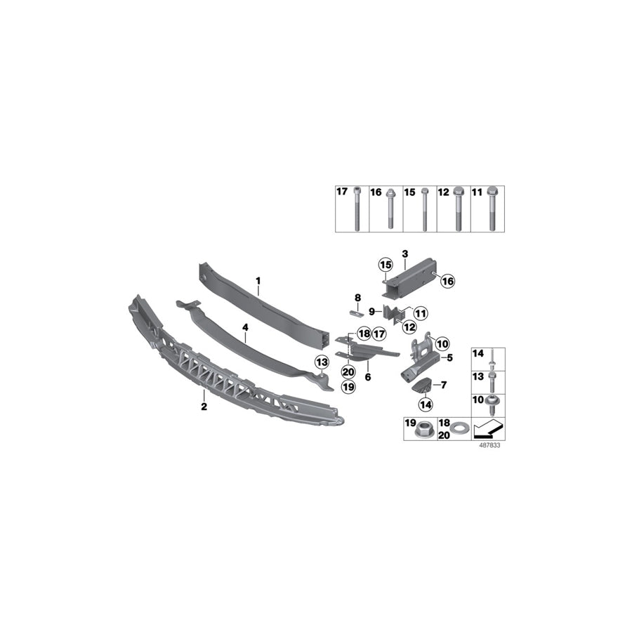 Genuine BMW 51628431781 Mount, Bumper, Front, Top (Inc. M4 GT4) | ML Performance US