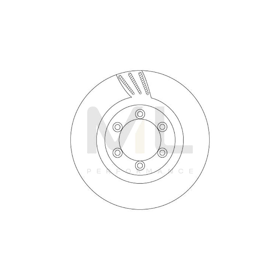 TRW DF6881 Brake Disc for SSANGYONG Rexton / Rexton II (GAB) Vented, Painted | ML Performance Car Parts