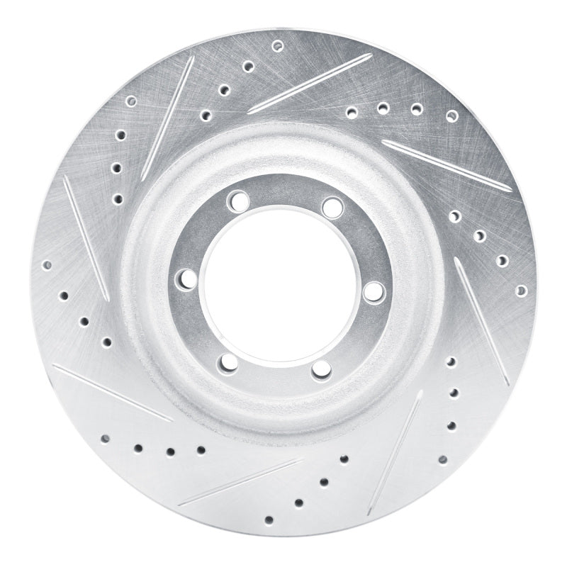 R1 Concepts R1 12-18 Chevrolet Colorado Front Left Drilled & Slotted Silver Brake Rotor