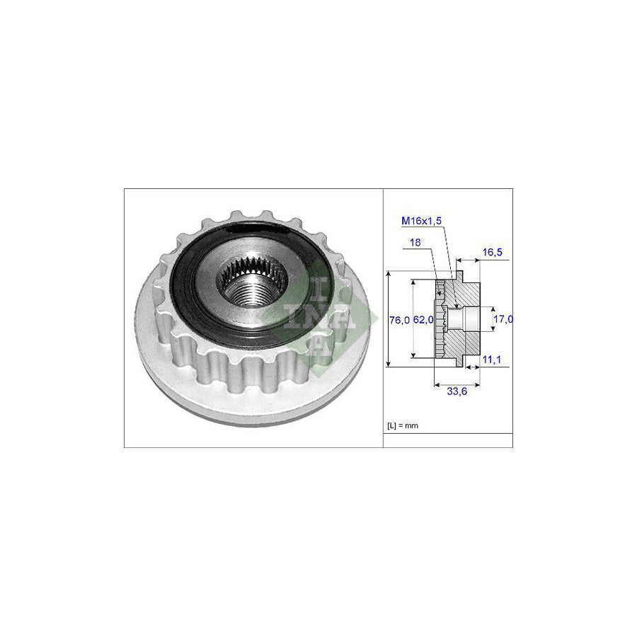 Ina 535 0118 10 Alternator Freewheel Clutch | ML Performance US Car Parts