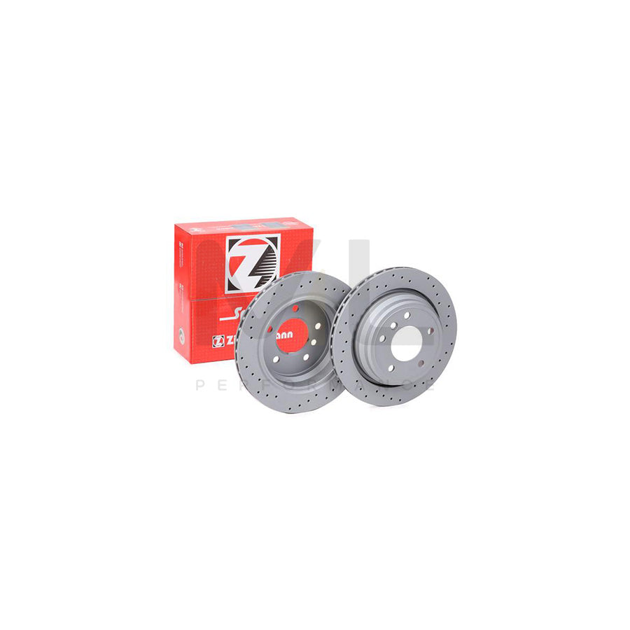 ZIMMERMANN SPORT COAT Z 150.1286.52 Brake Disc Externally Vented, Perforated, Coated, High-carbon - 1 piece